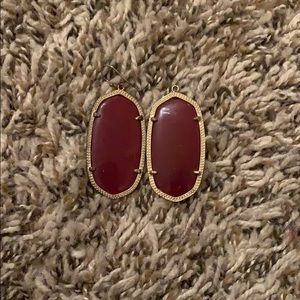 Kendra Scott Danielle Earrings in Maroon